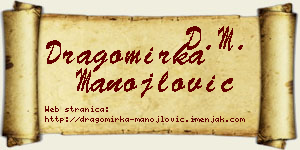 Dragomirka Manojlović vizit kartica